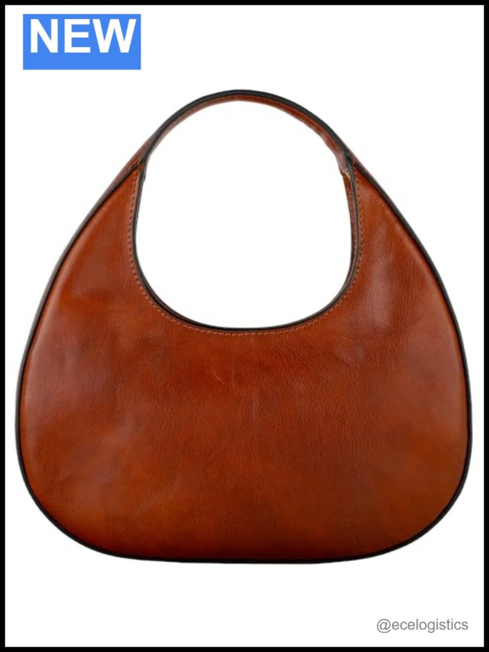 Vintage Leather Top Handle Hobo Handbag - Full-Grain Cowhide Purse - Timeless